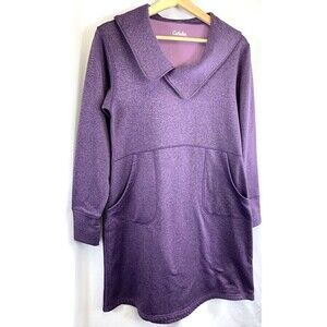 Cabela's Sweatshirt Loungewear Sleep Lounge Dress Gown Purple Pockets Women's M